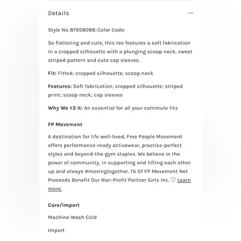 NWOT Free People Movement What’s The Scoop Baby Tee sz XL Blue