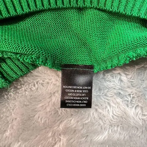 LOL Vintage Christmas Sweater Womens Large Green Oh Deer Pullover Crew Neck