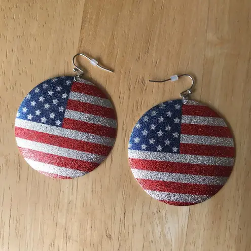 American Flag Earrings July 4 Veterans Memorial