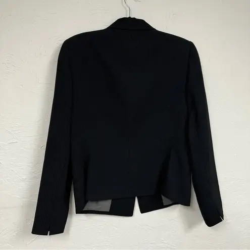 Tahari Black Polka Dot Button Down Blazer Jacket Womens 12 Office Career Preppy