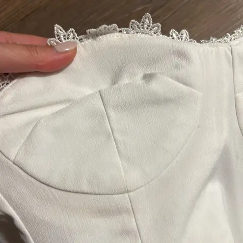 Misha collection rose lace set in white Size XS