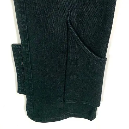 Sass & Bide Walk With Me Black Skinny Jeans 25 Brass Buttons Goth Grunge Biker