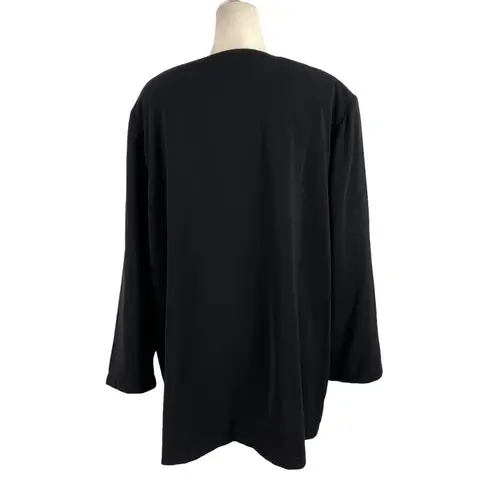 Vintage Hino & Malee Womens Size Medium Minimalist Boxy Oversized Black Jacket