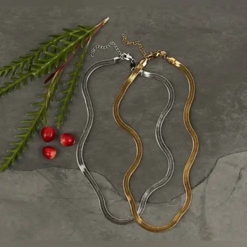 Jennifer Zeuner | Hamilton 14K Gold Vermeil Herringbone Necklace - NWT | $187