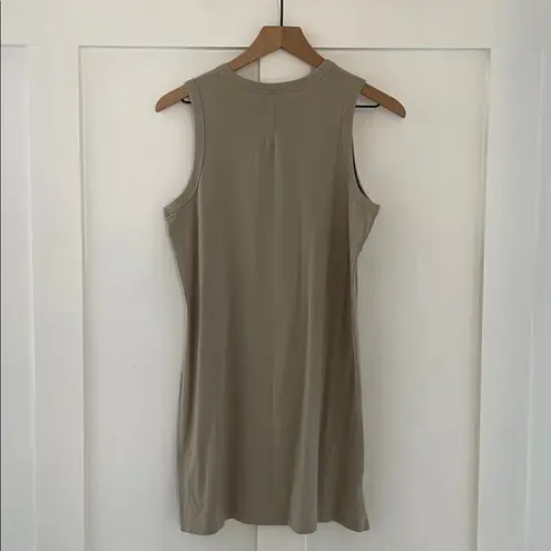 Lululemon  Classic-Fit Cotton-Blend Dress Sleeveless Tank in Raw Linen Size 8