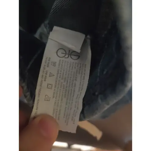 Energie Denim Bermuda Shorts, Distressed Raw Hem, Pull On Waist, Juniors Size 9