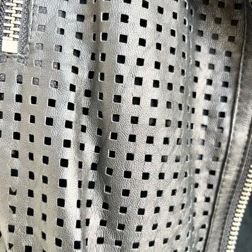 IRO caelie black lamb leather biker jacket size 6 US women