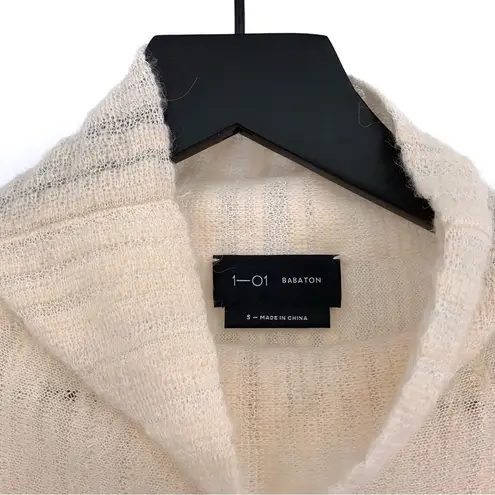 Babaton 1-01 Cashmere Alpaca Blend Turtleneck Sweater Cream S