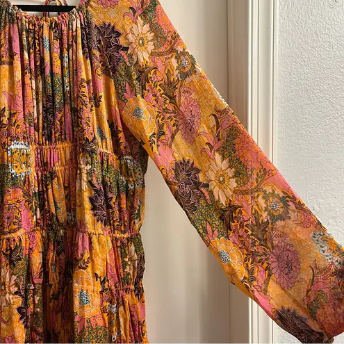 ALC Frank A.L.C. Valentina Gathered Floral-Print Silk-Crepon Maxi Dress 6