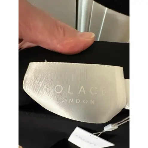 Solace London Darcy Black Cutout Long Sleeve Midi Dress NWT Size 6