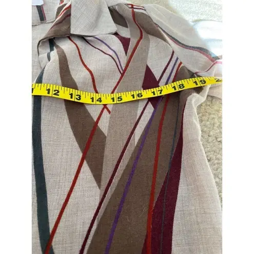 Vintage 70s Mary Martin Florida brown long sleeve tunic western maxi dress M Size M