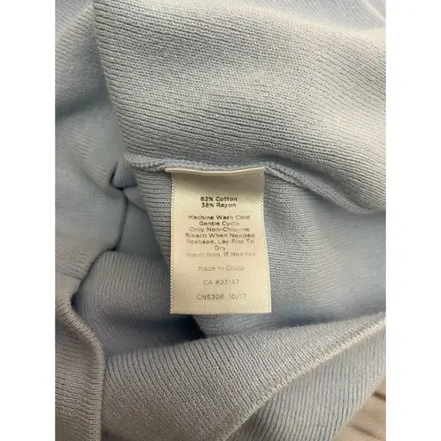 Talbots  Knit Sweater Top Womens Size XS Boat Neck 3/4 Bell Sleeves Baby Blue