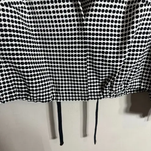 Akris Punto Polka Dot Blazer Jacket Women's 16 Black White Cropped Designer Chic