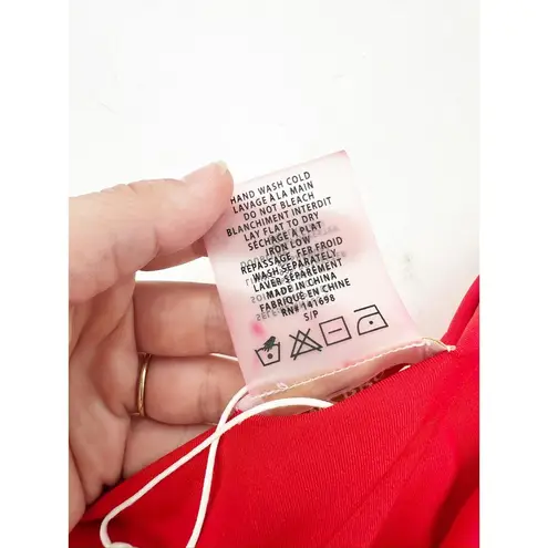 Ramy Brook Lisa Red Braided Side Bikini Swimsuit Bottoms Size Small