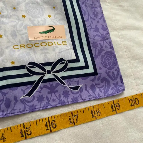 White and lavender purple bow print bandana 0802