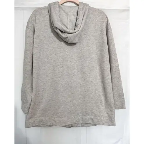 Halston Heritage cream zip up hoodie