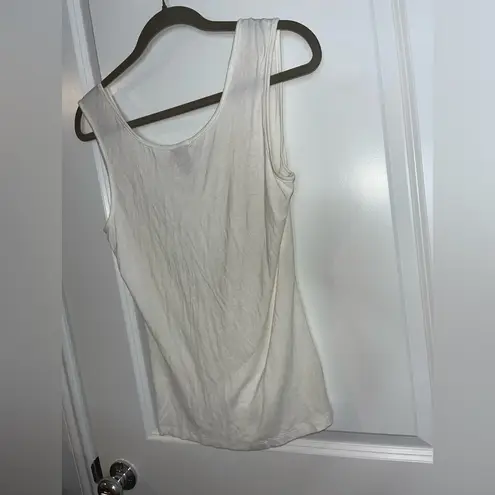 Aziz VTG Y2K Sleeveless Colorful Beaded Fabric Rosettes Beige Spandex Tank Top L Pink Size L