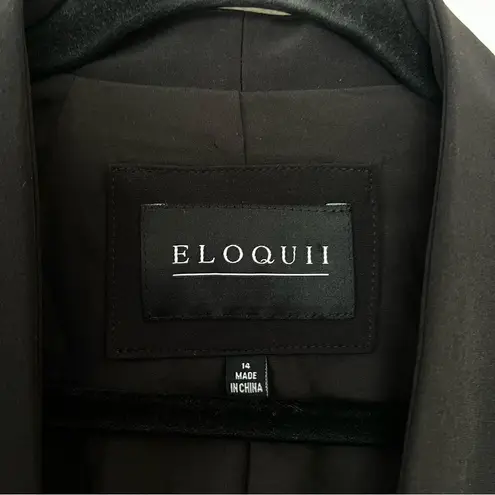Eloquii Short Sleeve Black Blazer Jacket Size 14
