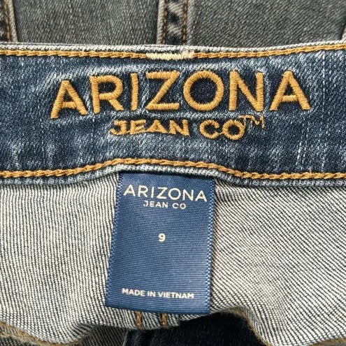 Arizona Jeans Arizona Jean Co light wash paint splatter fringe hem denim Bermuda shorts size 9