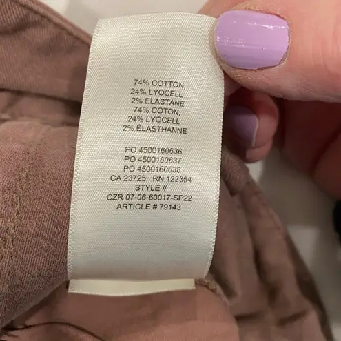 Wilfred Free High Rise Straight Leg Cargo Utility Pants Pink Women's Size 2