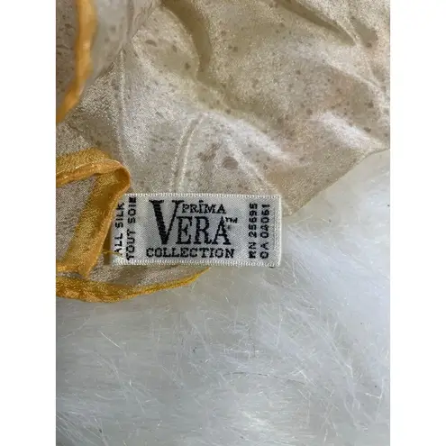 Vintage Prima Vera Collection 100% Silk Scarf With Colorful Abstract Design & Sp Size 30