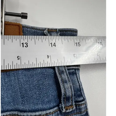 J. Crew Womens Blue Curvy Full Length Demi Boot Medium Wash Jeans Size 30