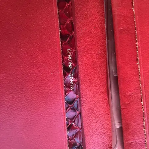 Rolf’s genuine cobra clutch wallet red leather