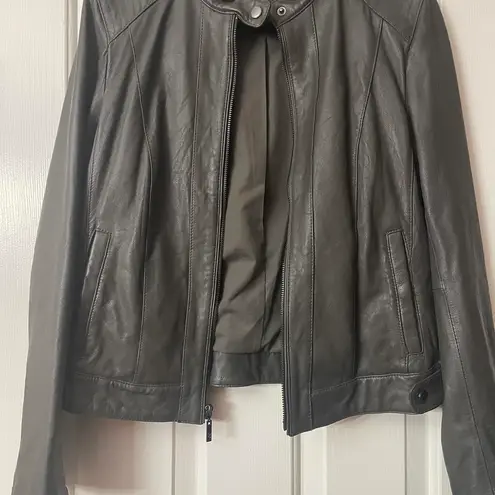 Cole Haan  Leather Moto Jacket