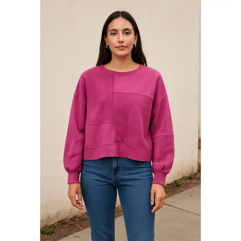 New In Pink Patchwork Sweatshirt Women’s Size Small