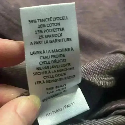 Horny Toad Faux Wrap Mauve Dress Long Sleeves Knee Length Size S