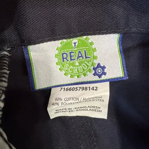 REAL SCHOOL Uniform Chino Junior Low Rise Navy Pants NWT Size 1 / 2 Blue