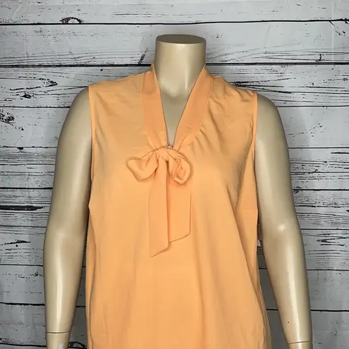 Kasper  NWT Size 3X Orange Blossom V-Neck Tie Detail Tank Top Blouse