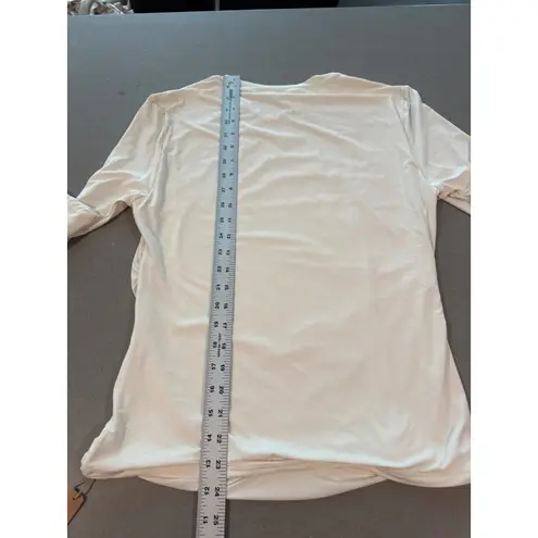 Easy Gala Women's XL Long Sleeve Ruched Tunic Top Casual Everyday Tan