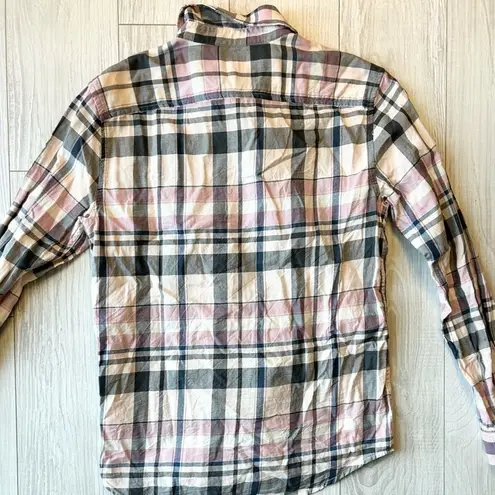 The North Face  Pink and Gray Plaid Button Down Shirt Size XS