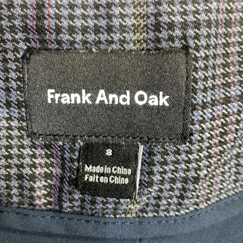 Frank And Oak Women’s Checked Plaid Tapered High Rise Cuffed Pants W