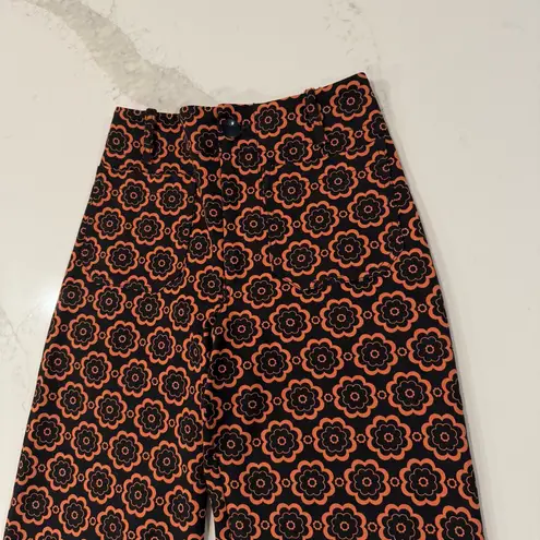 Maeve by Anthropologie The Colette Crop WideLeg Ponte Pants Womens 25 BlackMulti