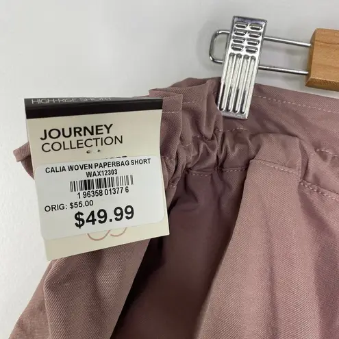 CALIA Plum Purple Woven Paperbag Shorts High