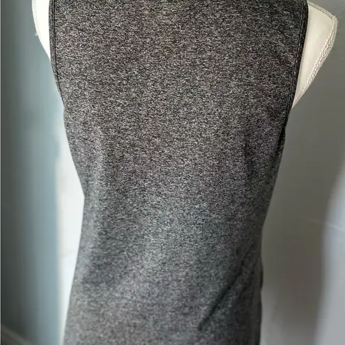 Gray Ruched Mini Dress Tank Top Style