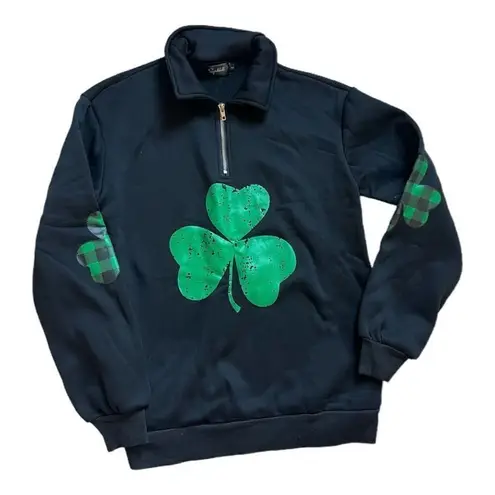 Womens Spadehill St. Patrick's Day Quarter Zip Long Sleeve Sweatshirt