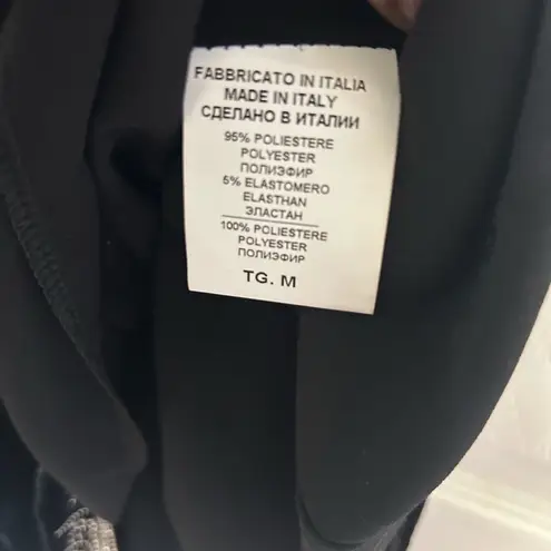 Kontatto Black Fringe Velvet Slip Black Dress(Size Medium)