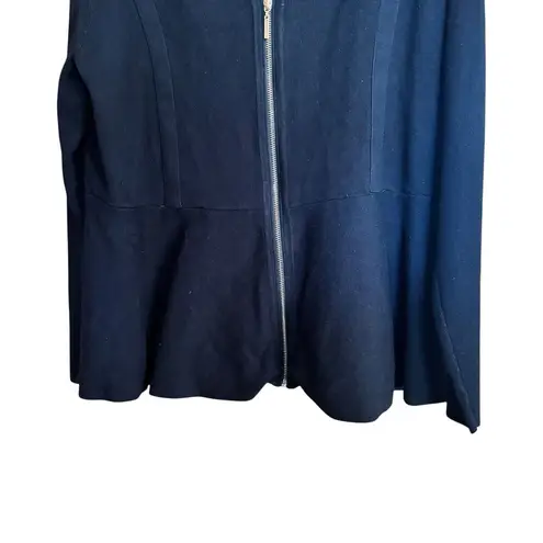 Thalia Sodi Cardigan Womens XL Black Zipper Accent Stretch Long Sleeve Sweater