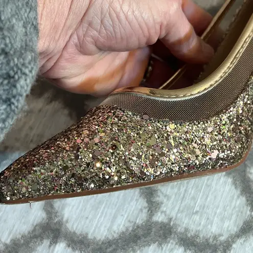 Gold and Silver Heels with Glittery Sparkle Size 8