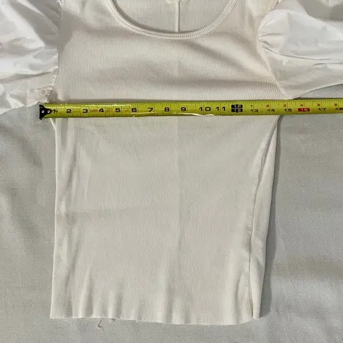 Nation Ltd Nation, Ltd white puff sleeve Top women's size medium