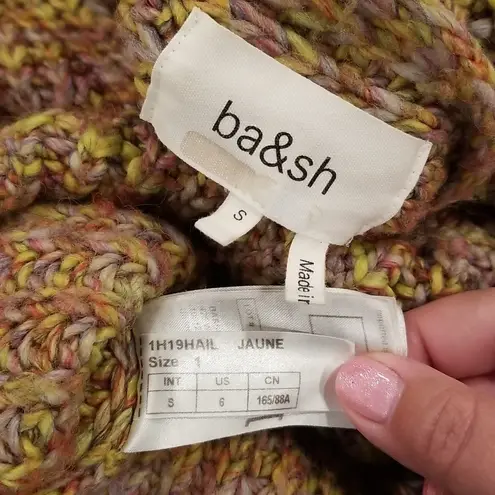 Ba&sh 💕💕 Gilet Haili Reversible Cardigan Sweater ~ Jaune Knit Small US 6 - Image 16