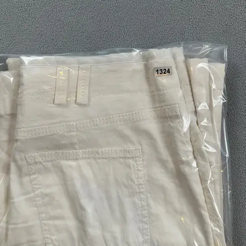 Elie Tahari White Pants 2 Linen Blend Wide Leg Flare Cropped Classic Trousers