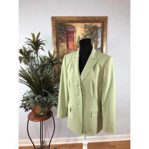Liz Claiborne  Suits Women Size 10 Lapel Notch Collar 3 Button Closure Lime Green