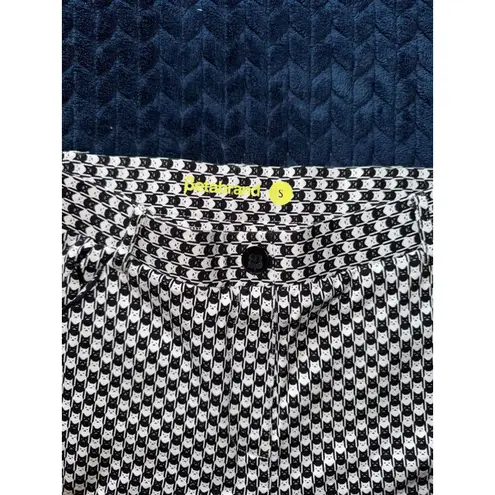 Betabrand Women's Yoga Dress Pants Black White Cat Check Stretch Pull On Sz S