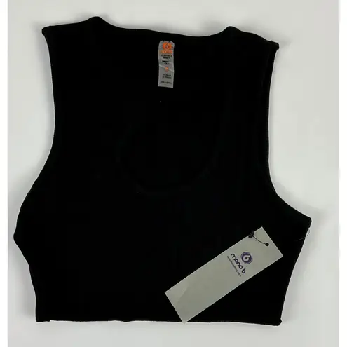 NWT Mano B Black Ribbed Bodysuit Sleeveless Cutout One Piece Small S