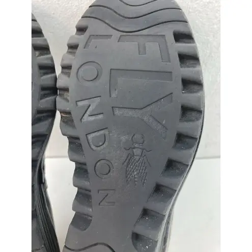 Fly London Wedge Heels Women’s Size 38 Gray Black Animal Print Comfort Shoes