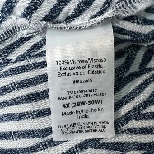 Terra & Sky Maxi Dress Women 4X Zebra Print Party Occasion Event Relaxed Comfort